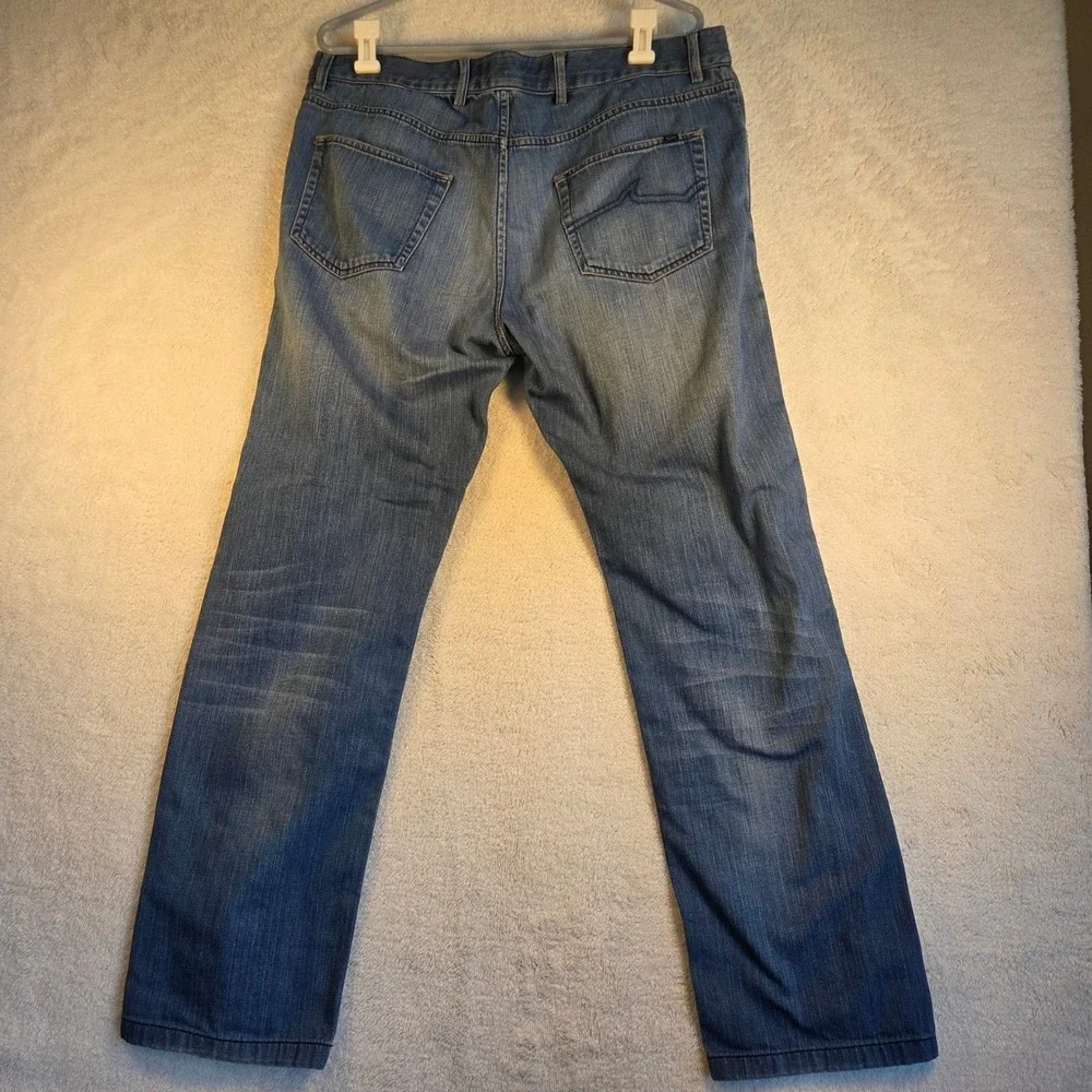 Paul Shark Red Rivet Mens Blue Denim Jeans Straight Size 36